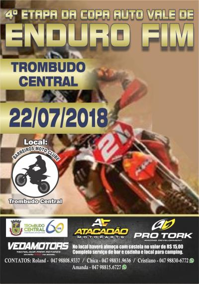 4 Etapa Copa Alto Vale de Enduro FIM - Trombudo Central